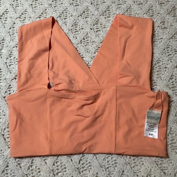 L*Space Parker Swim Top – Orange Stretch‎ Nylon Spandex – Women’s S - NWOT - Picture 5 of 6